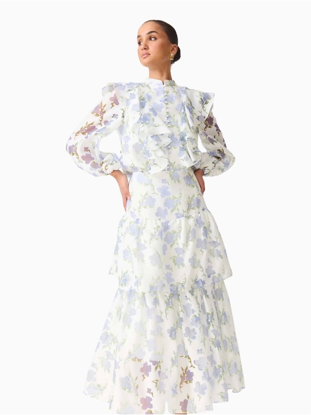 Elliatt Cleo Floral Ruffle Skirt & Top Set • msrp $378